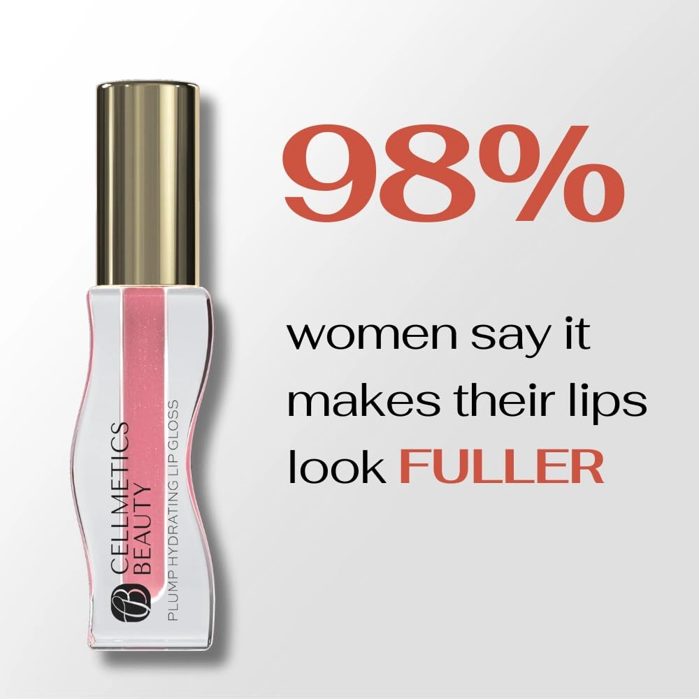 Cellmetics Hydrating & Plumping Lip Gloss for Women | Haven (1) | Non sticky, Shiny & Tinted Lip Gloss | Plump Ultra-Glossy Lipstick, Silky-Soft Shine, Nourishing, Vitamin-E Enriched Lipgloss - TrustMedUSA
