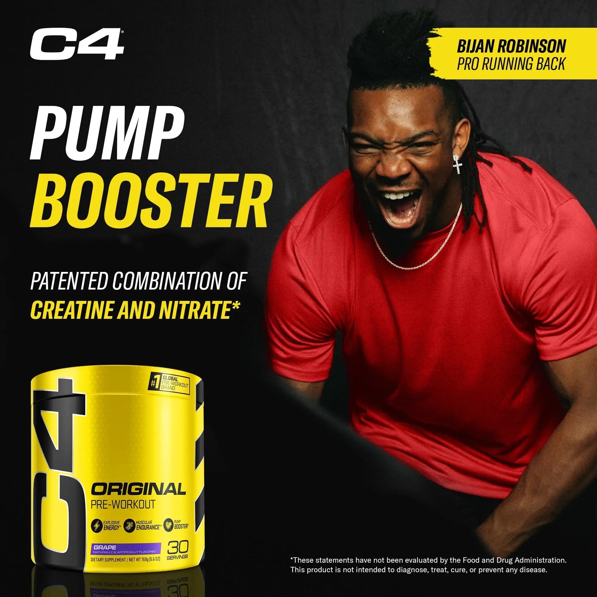 Cellucor C4 Original Pre Workout Powder Grape Sugar Free Preworkout Energy - TrustMedUSA