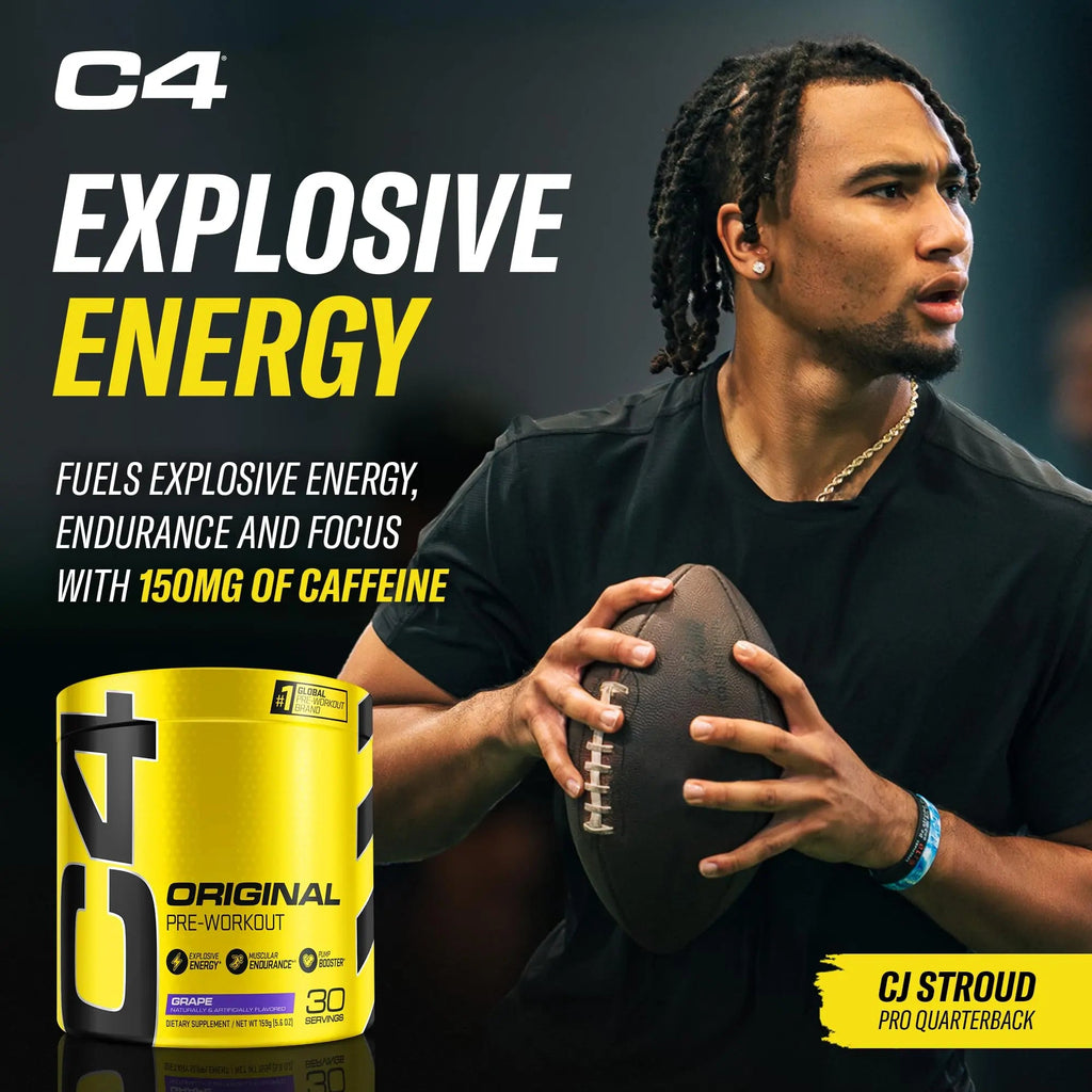 Cellucor C4 Original Pre Workout Powder Grape Sugar Free Preworkout Energy - TrustMedUSA