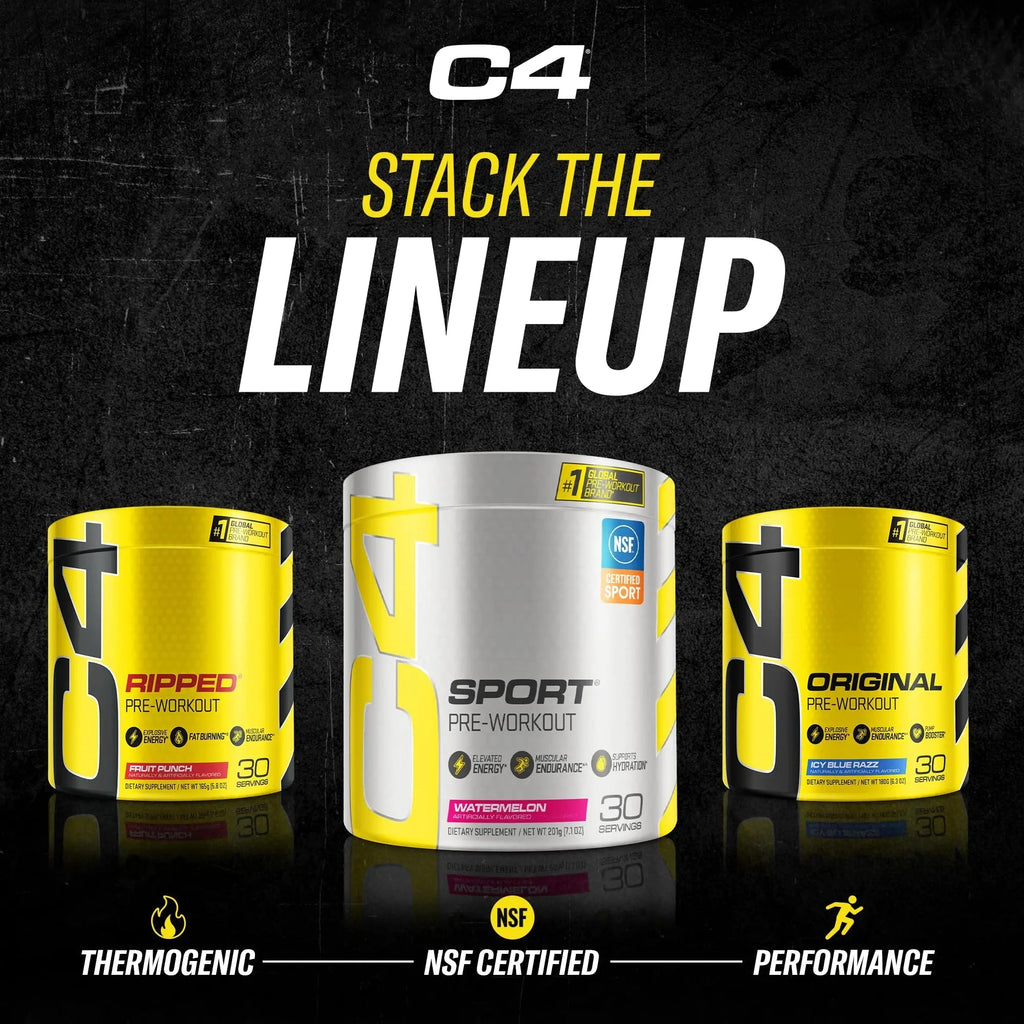 Cellucor C4 Original Pre Workout Powder Strawberry Watermelon Ice Sugar Free Preworkou - TrustMedUSA