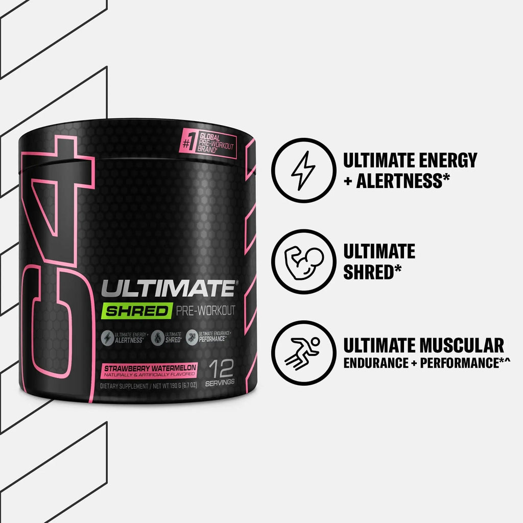 Cellucor C4 Ultimate Shred Pre Workout Powder, Fat Burner for Men & Women, Weight Loss - TrustMedUSA