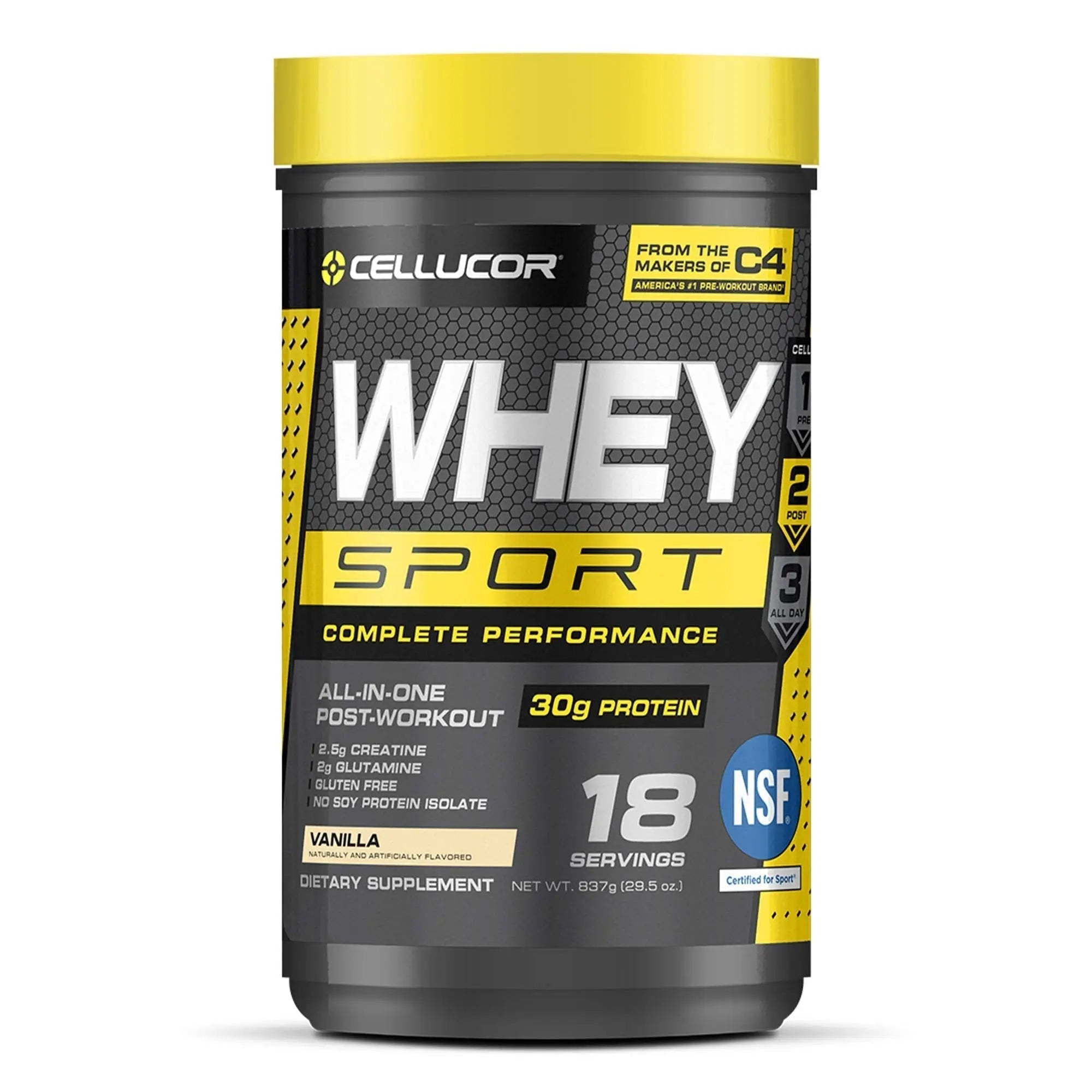 Cellucor Whey Sport Protein Powder Vanilla | Post Workout Recovery Drink with Whey Pro - TrustMedUSA