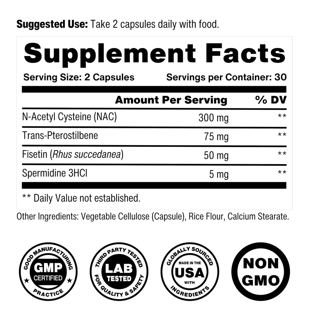 Celly Autophagy Activator | Longevity Supplement for Cellular Nutrition and Healthy Aging | Promotes Cell Renewal with Spermidine, Pterostilbene, Fisetin, and NAC | Made in USA & 3rd Party Tested - TrustMedUSA