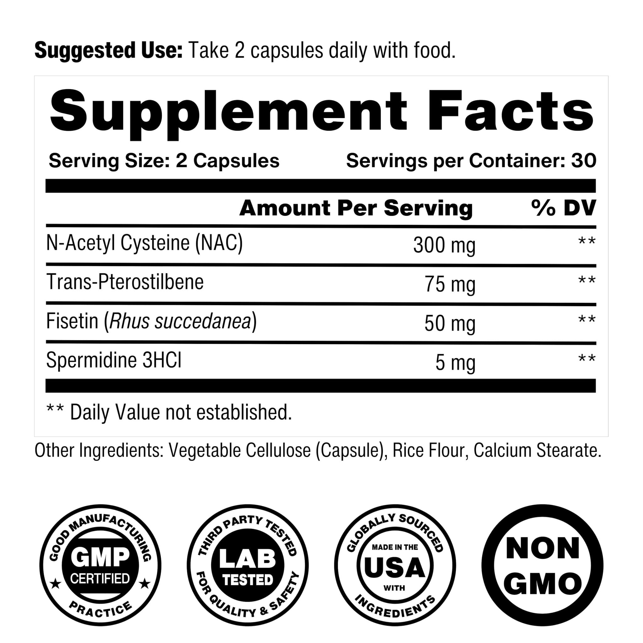 Celly Autophagy Activator | Longevity Supplement for Cellular Nutrition and Healthy Aging | Promotes Cell Renewal with Spermidine, Pterostilbene, Fisetin, and NAC | Made in USA & 3rd Party Tested - TrustMedUSA