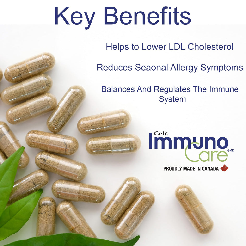 Celt Immunocare 60 v-caps - Potent Seasonal Allergy Blend - Adult Immunity Support - Cholesterol Modulator - Plant Sterols Ultra Strength - 7 Key Immunity Enhancing Ingredients - TrustMedUSA