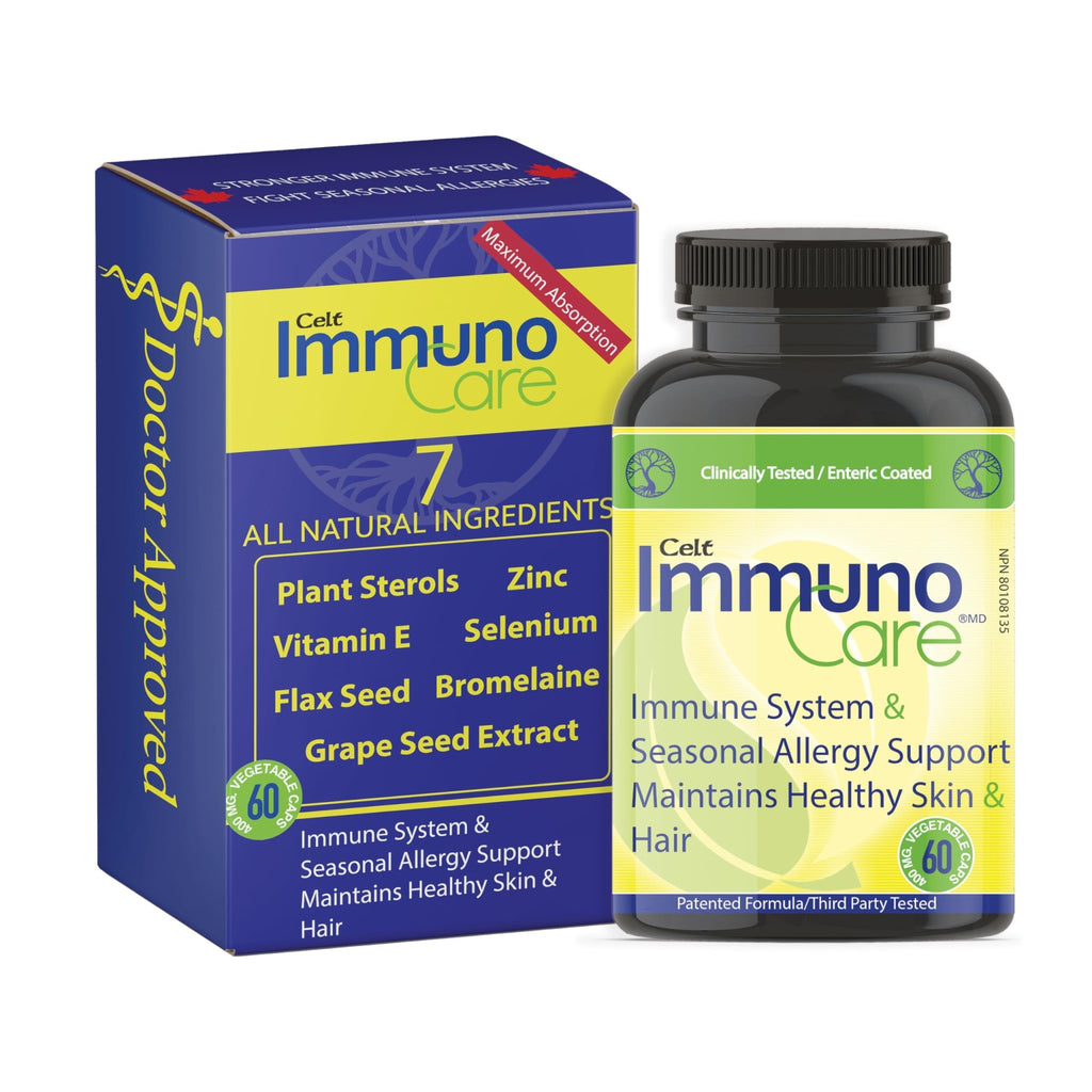 Celt Immunocare 60 v-caps - Potent Seasonal Allergy Blend - Adult Immunity Support - Cholesterol Modulator - Plant Sterols Ultra Strength - 7 Key Immunity Enhancing Ingredients - TrustMedUSA