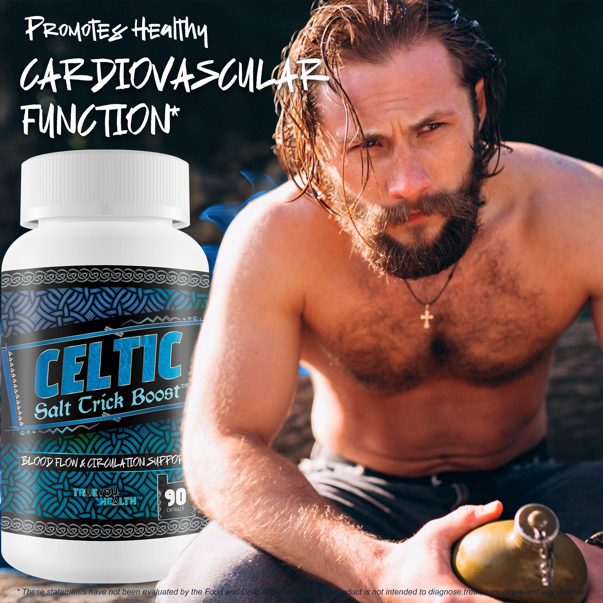 Celtic Salt Trick Boost for Blood Flow - Improved Formula - Our Best Blood Circulation Supplements for Men - Increase Blood Flow Care Blood Circulation Pills - Advanced Blood Flow Support - TrustMedUSA
