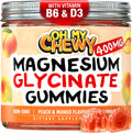 Center-Filled Magnesium Glycinate Gummies 400MG - High Absorption for Kids, Teens & Adults - Supplement for Sleep, Calm & Muscle Relaxation with B6 & D3 - Gluten Free & Vegan Friendly - 60 Count - TrustMedUSA