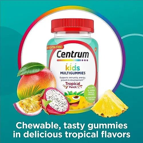 Centrum Kids Multivitamin Gummies, Tropical Punch Flavor Made With Natural Flavors - TrustMedUSA