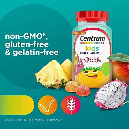 Centrum Kids Multivitamin Gummies, Tropical Punch Flavor Made With Natural Flavors - TrustMedUSA