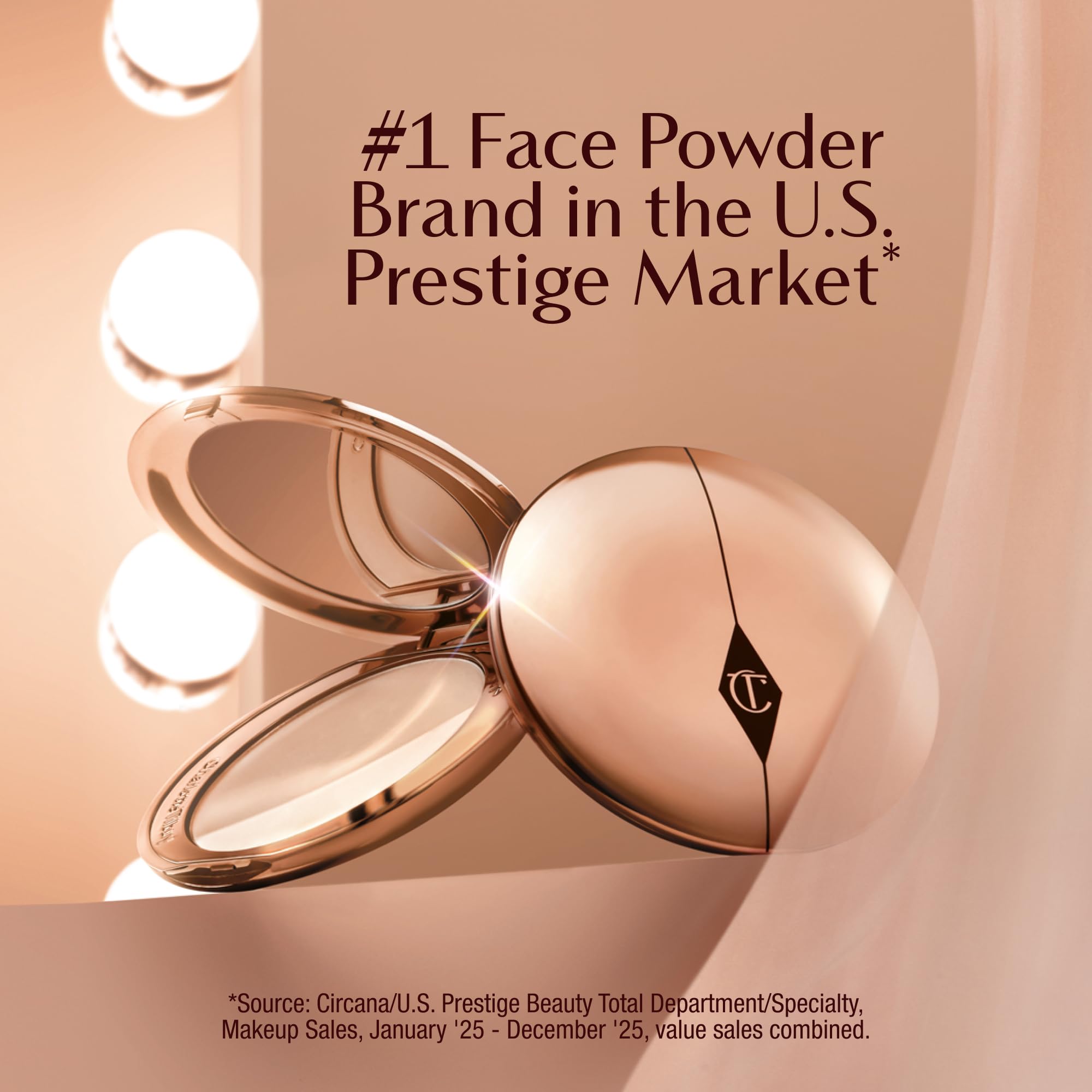 Charlotte Tilbury Airbrush Flawless Finish Setting Powder - Pore-Blurring Pressed Powder for Face Makeup to Minimize Shine with a Soft-Focus Finish - 1 Fair - TrustMedUSA