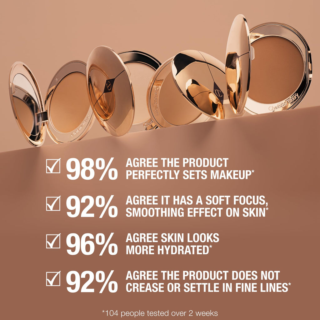 Charlotte Tilbury Airbrush Flawless Finish Setting Powder - Pore-Blurring Pressed Powder for Face Makeup to Minimize Shine with a Soft-Focus Finish - 1 Fair - TrustMedUSA