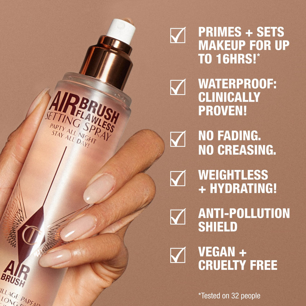 Charlotte Tilbury Airbrush Flawless Setting Spray - Ultra-Fine Hydrating Mist to Prime - TrustMedUSA