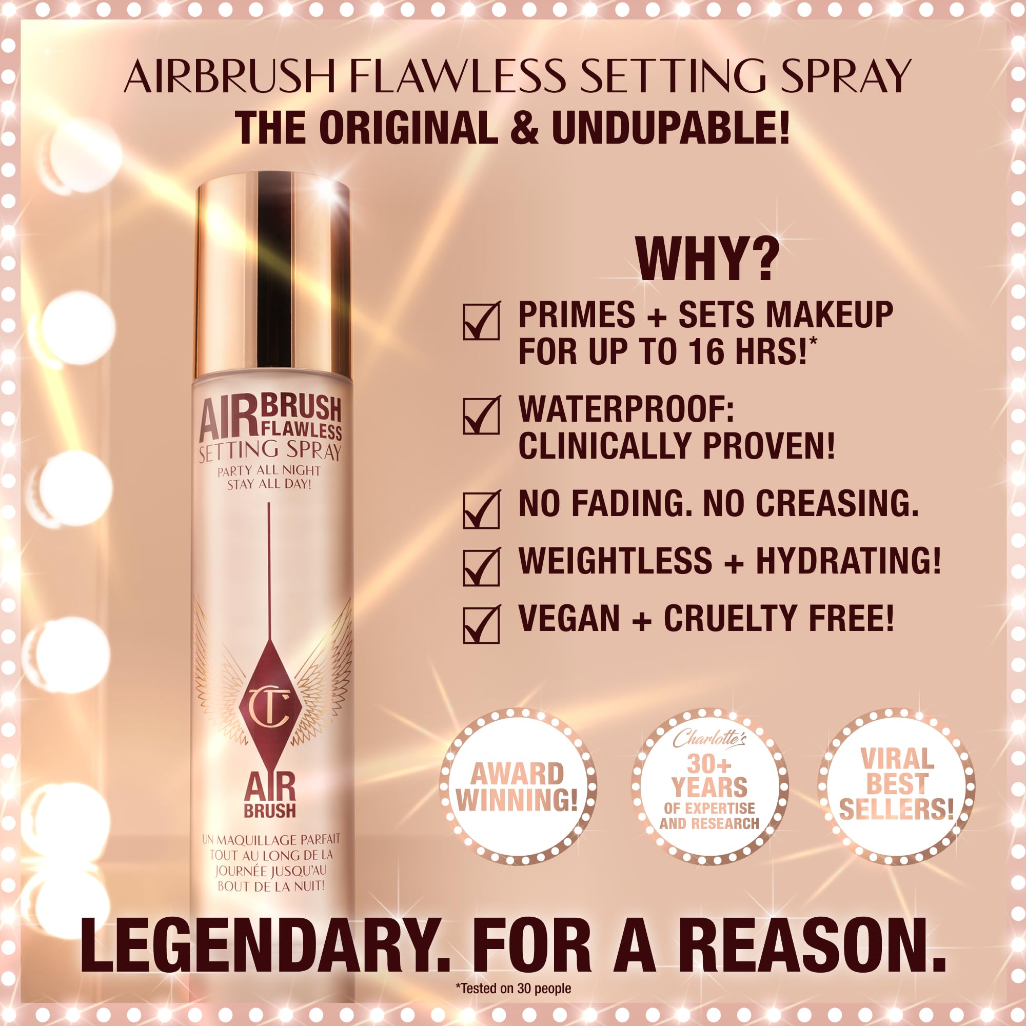 Charlotte Tilbury Airbrush Flawless Setting Spray - Ultra-Fine Hydrating Mist to Prime - TrustMedUSA