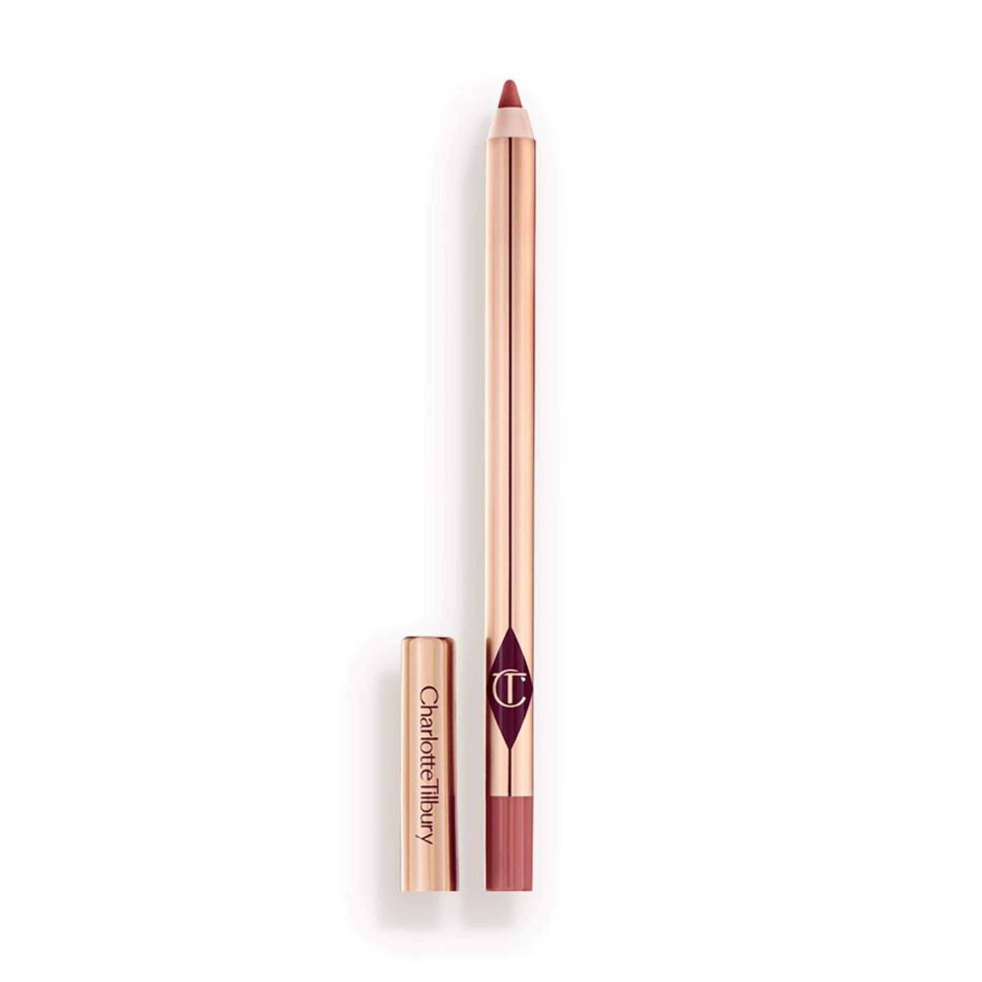 Charlotte Tilbury Lip Cheat Lip Liner Pencil - Gives Lips a Fuller-Looking, Defined Pout - Enriched with Jojoba Oil & Hyaluronic Acid - Waterproof, Smudge-Proof & Transfer-Proof - Pillow Talk Medium - TrustMedUSA
