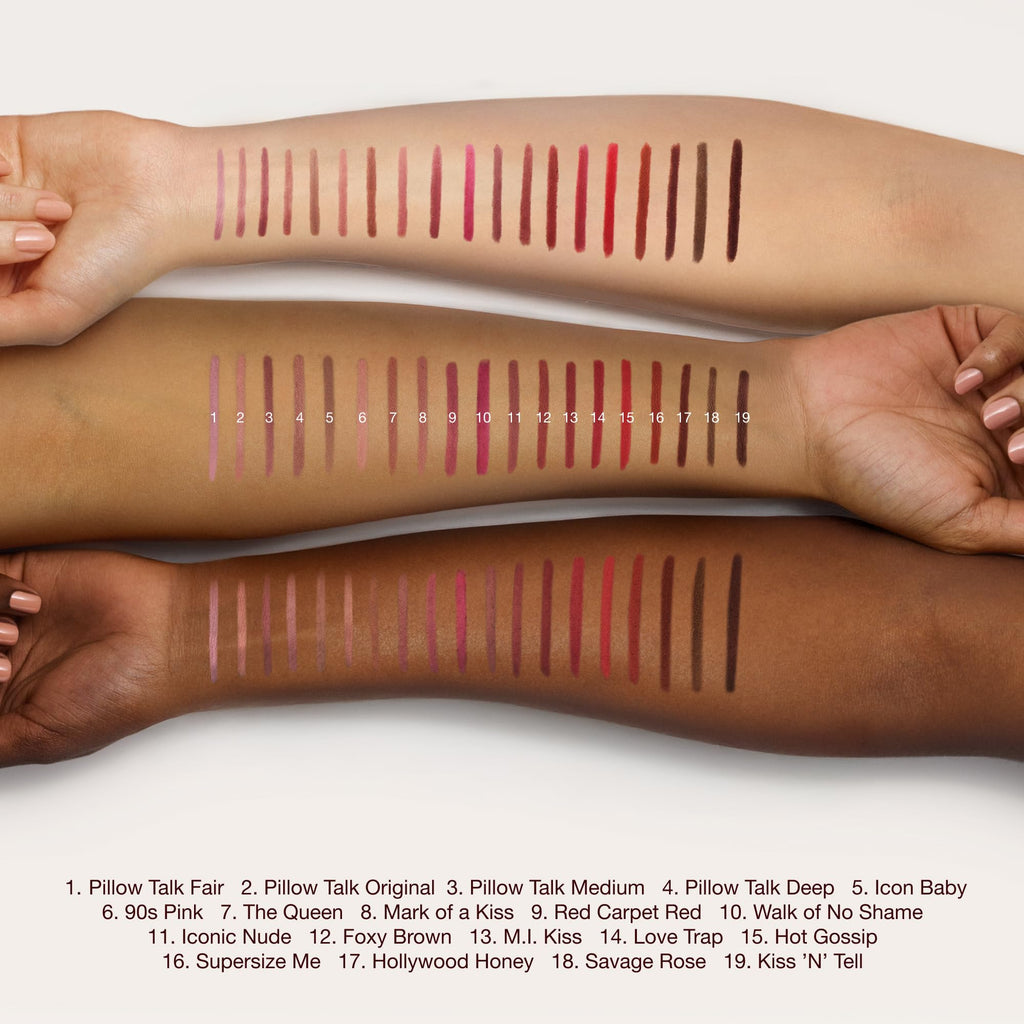Charlotte Tilbury Lip Cheat Lip Liner Pencil - Gives Lips a Fuller-Looking, Defined Pout - Enriched with Jojoba Oil & Hyaluronic Acid - Waterproof, Smudge-Proof & Transfer-Proof - Pillow Talk Fair - TrustMedUSA