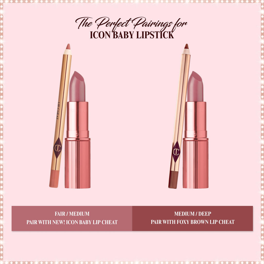 Charlotte Tilbury Lip Cheat Lip Liner Pencil - Gives Lips a Fuller-Looking, Defined Pout - Enriched with Jojoba Oil & Hyaluronic Acid - Waterproof, Smudge-Proof & Transfer-Proof - Foxy Brown - TrustMedUSA