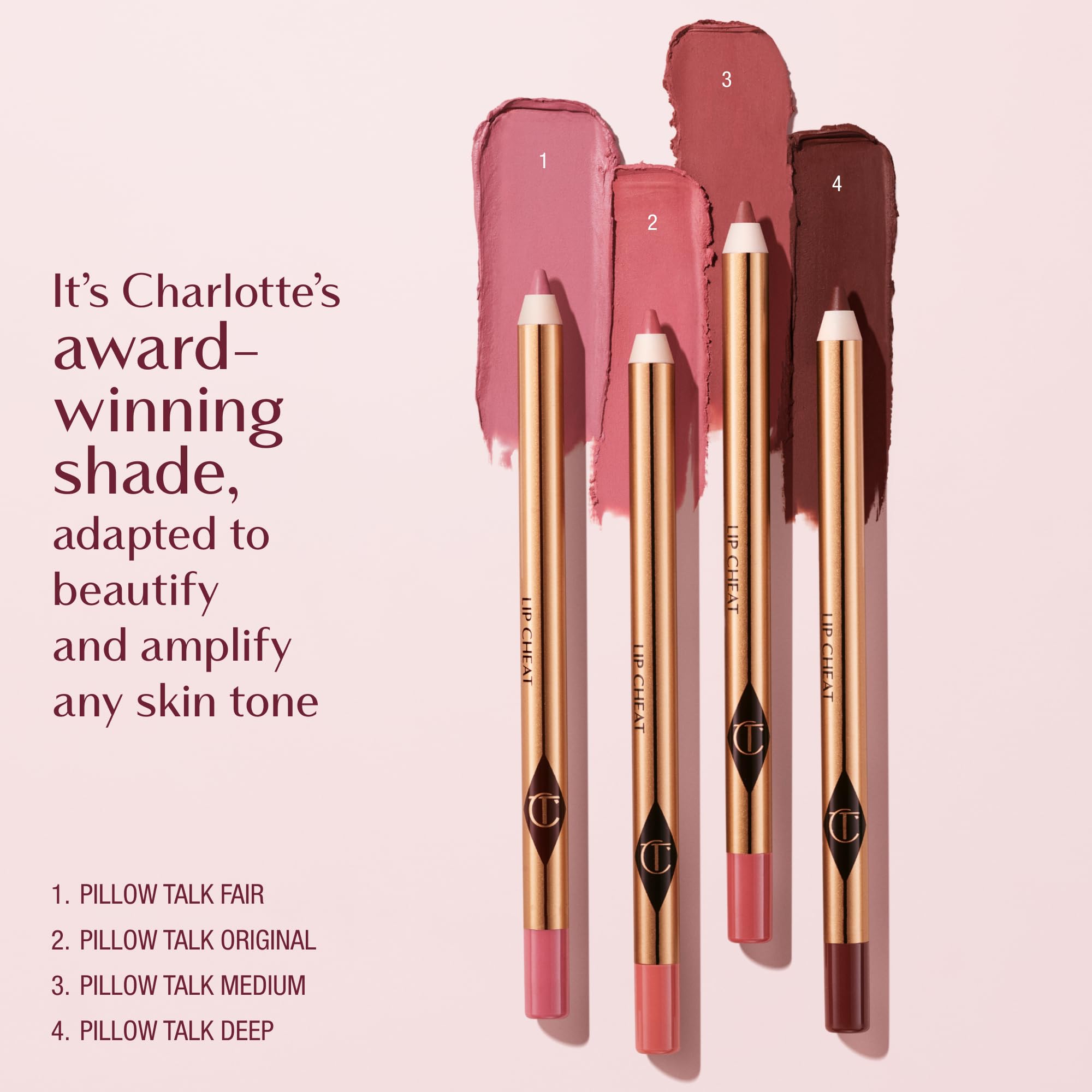 Charlotte Tilbury Lip Cheat Lip Liner Pencil - Gives Lips a Fuller-Looking, Defined Pout - Enriched with Jojoba Oil & Hyaluronic Acid - Waterproof, Smudge-Proof & Transfer-Proof - Pillow Talk Fair - TrustMedUSA