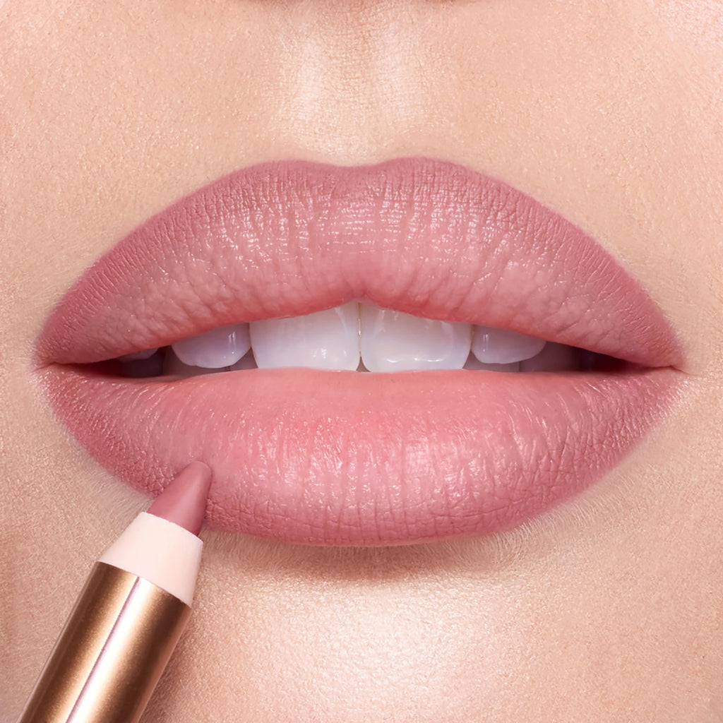 Charlotte Tilbury Lip Cheat Lip Liner Pencil - Gives Lips a Fuller-Looking, Defined Pout - Enriched with Jojoba Oil & Hyaluronic Acid - Waterproof, Smudge-Proof & Transfer-Proof - Pillow Talk Fair - TrustMedUSA