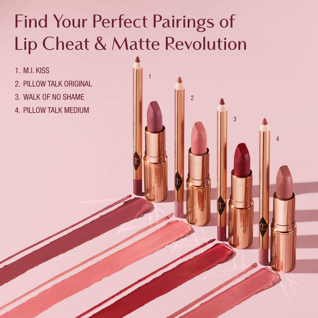Charlotte Tilbury Lip Cheat Lip Liner Pencil - Gives Lips a Fuller-Looking, Defined Pout - Enriched with Jojoba Oil & Hyaluronic Acid - Waterproof, Smudge-Proof & Transfer-Proof - Pillow Talk Fair - TrustMedUSA