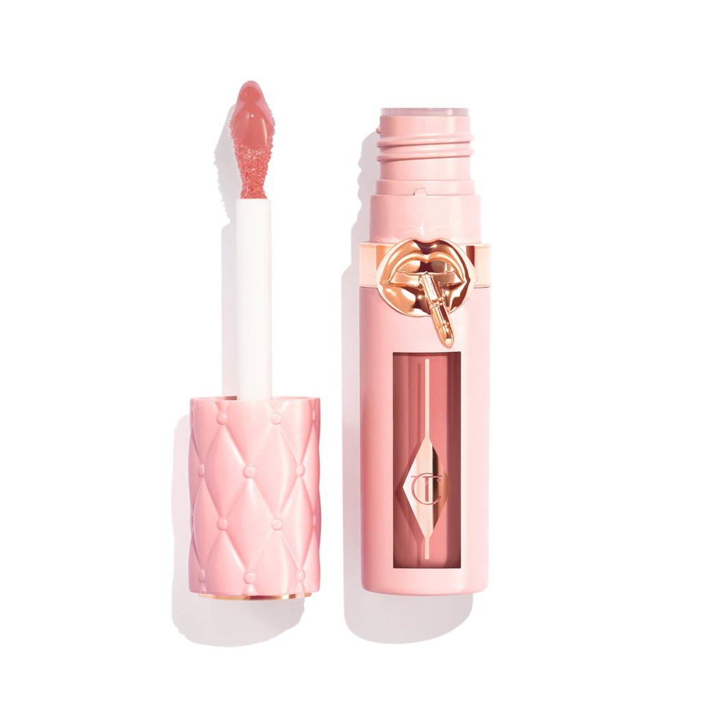 Charlotte Tilbury Pillow Talk Plumpgasm Lip Gloss - Hydrating Lip Plumper with Hyaluronic Acid & Plumpgasm Heat + Ice Technology for Juicy, Glossy Fullness - Fair/Medium - TrustMedUSA