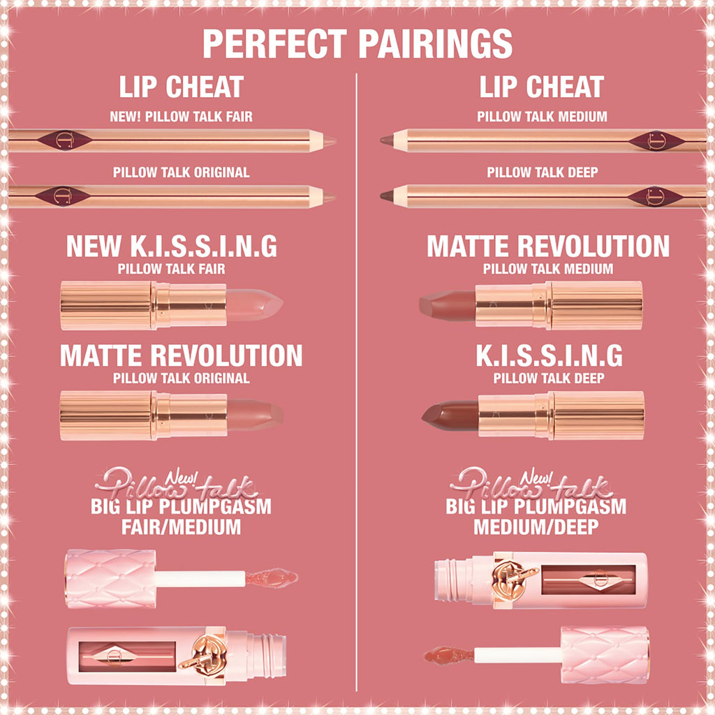 Charlotte Tilbury Pillow Talk Plumpgasm Lip Gloss - Hydrating Lip Plumper with Hyaluronic Acid & Plumpgasm Heat + Ice Technology for Juicy, Glossy Fullness - Fair/Medium - TrustMedUSA