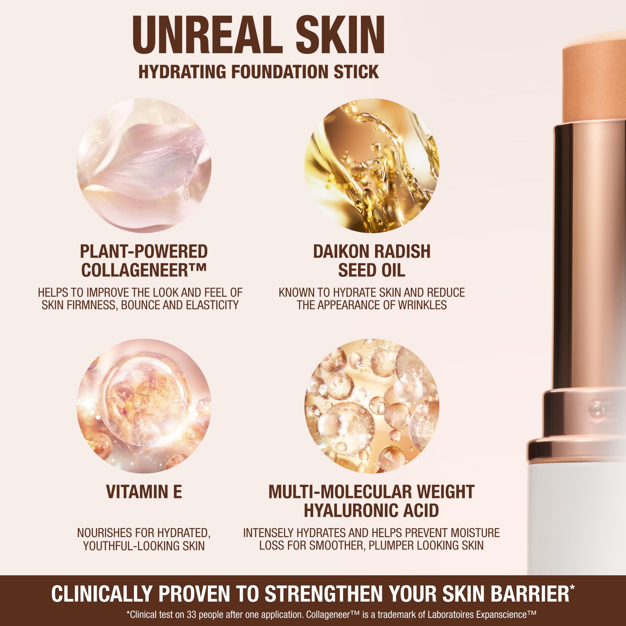 Charlotte Tilbury Unreal Skin Tint & Sheer Glow Hydrating Foundation Stick - Cream Foundation Makeup with Sheer-to-Light Coverage & a Buildable Formula - Blurring, Smoothing & Nourishing - 3 Fair - TrustMedUSA