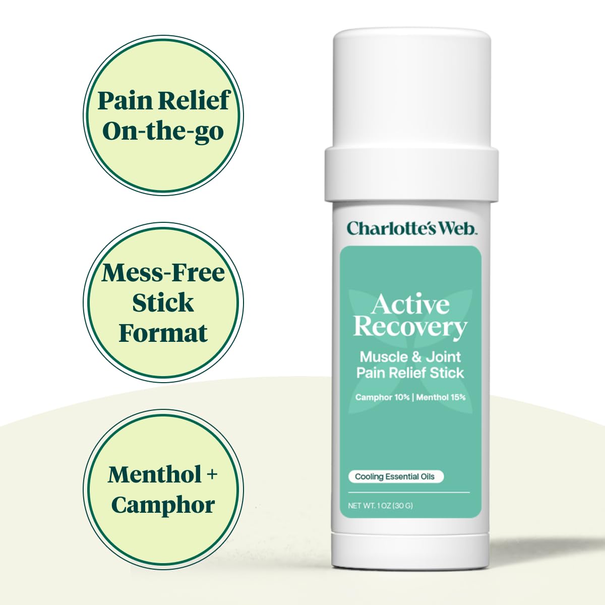Charlotte's Web Active Recovery Muscle & Joint Pain Relief Stick 1oz - TrustMedUSA