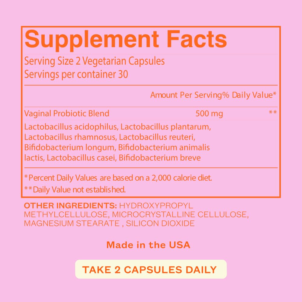 Cheeky Bonsai Vaginal Probiotic for Women pH Balance with Maximum Support 20 Billion CFU Probiotics - 8 Unique Strains for Her - Lactobacillus Blend - 60 Capsules - TrustMedUSA