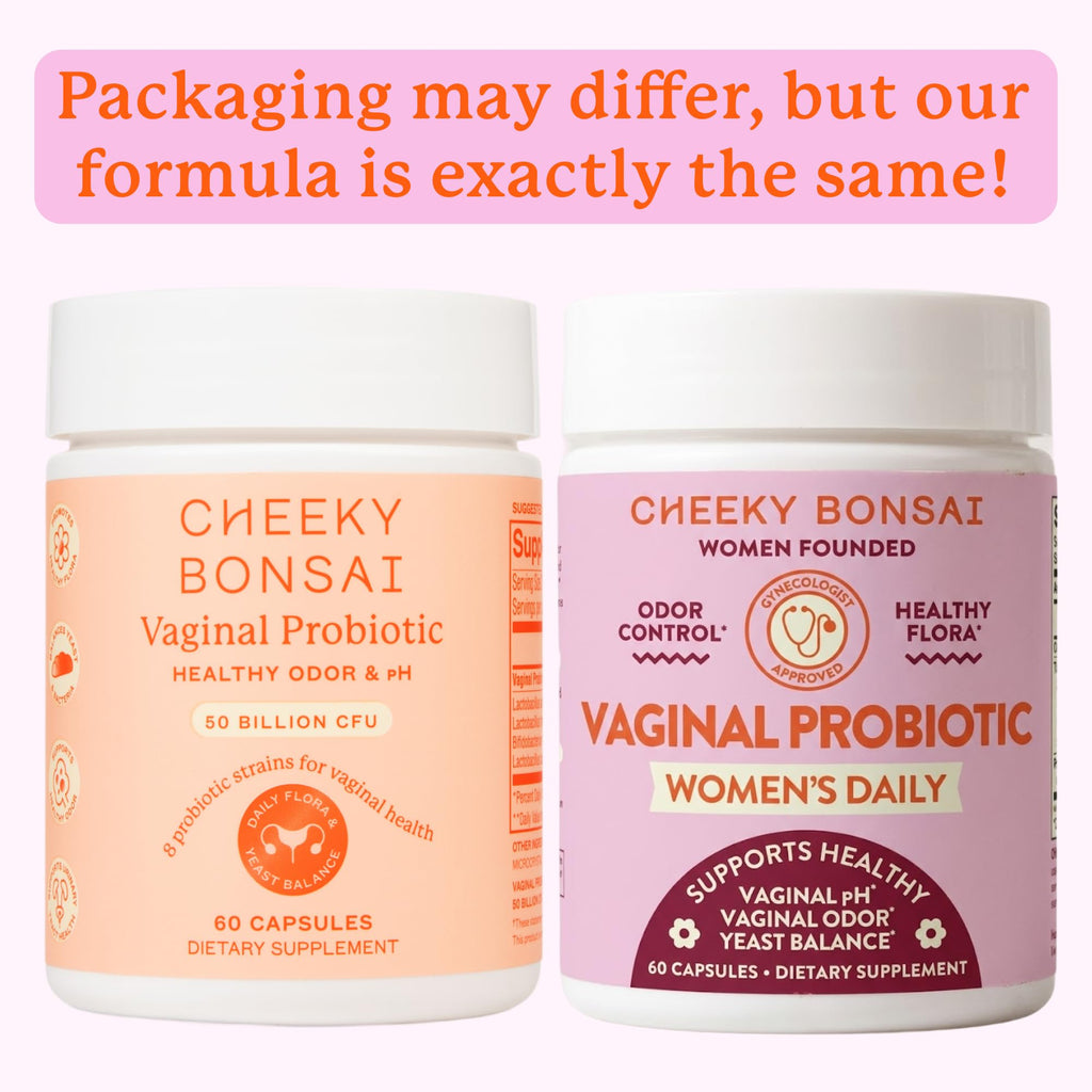 Cheeky Bonsai Vaginal Probiotic for Women pH Balance with Maximum Support 20 Billion CFU Probiotics - 8 Unique Strains for Her - Lactobacillus Blend - 60 Capsules - TrustMedUSA