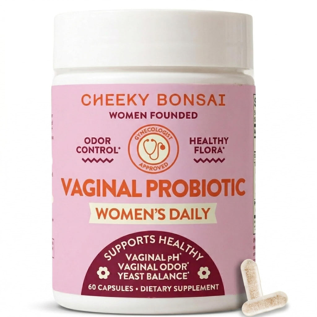 Cheeky Bonsai Vaginal Probiotic for Women pH Balance with Maximum Support 20 Billion CFU Probiotics - 8 Unique Strains for Her - Lactobacillus Blend - 60 Capsules - TrustMedUSA
