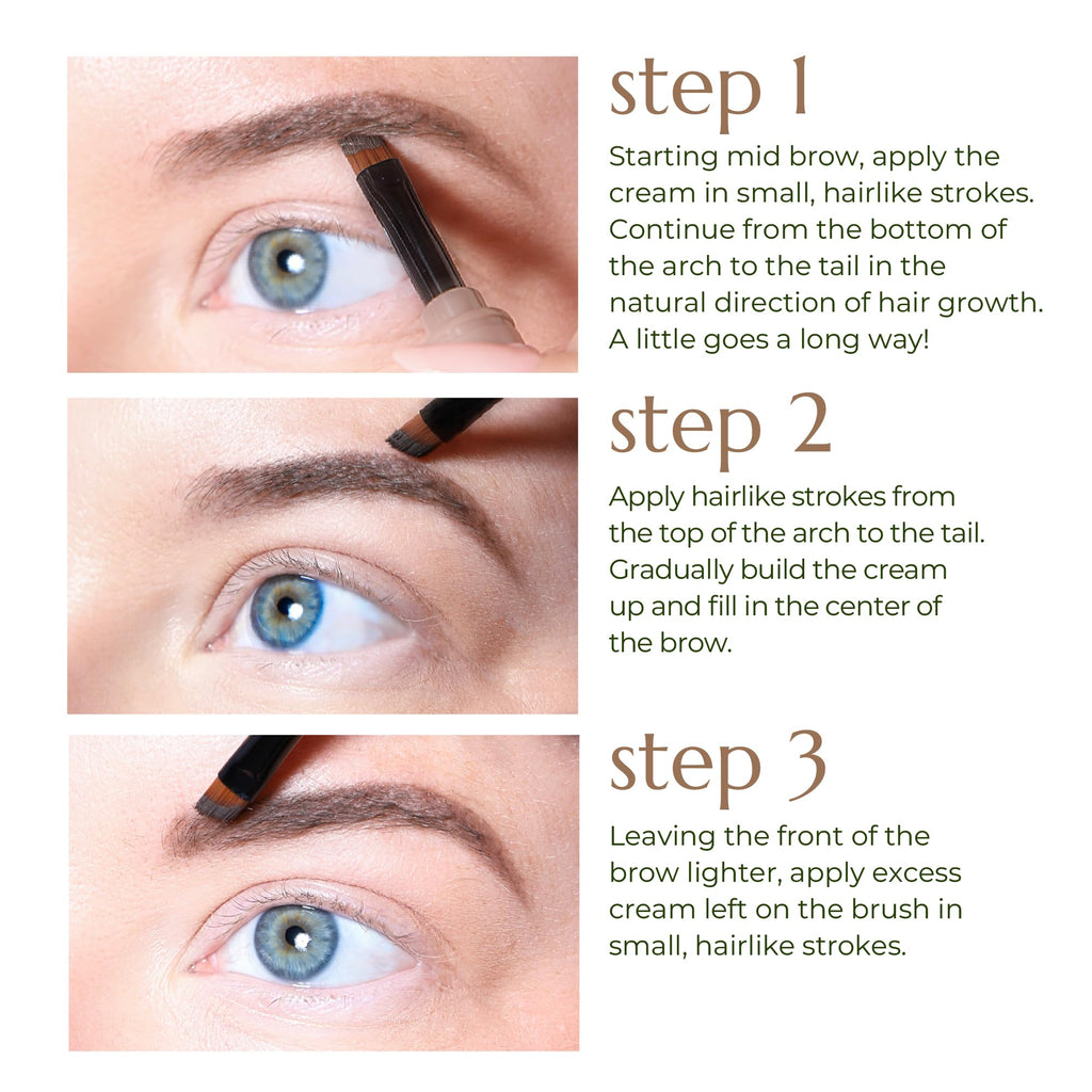 Chella Eyebrow Cream, Marvelous Medium Brown - Vegan, Cruelty Free, Paraben Free, Gluten Free Eyebrow Pomade Makeup - Long Wearing, Velvet Consistency, Water Proof - TrustMedUSA