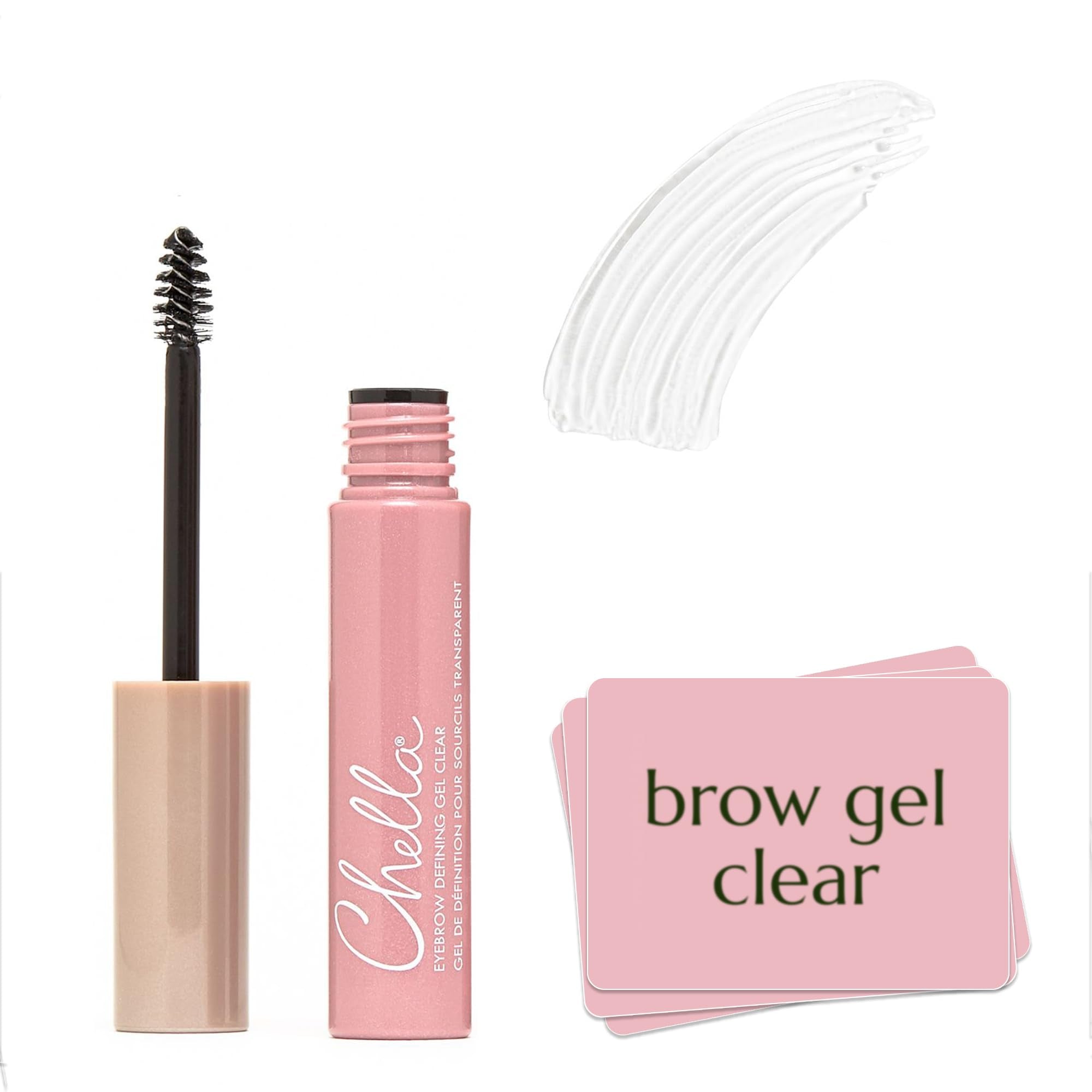 Chella Eyebrow Gel, Defining Clear Eyebrow Gel - Lightweight Formula for Natural, Long Lasting Makeup - Vegan, Cruelty Free, Paraben Free, Gluten Free - TrustMedUSA