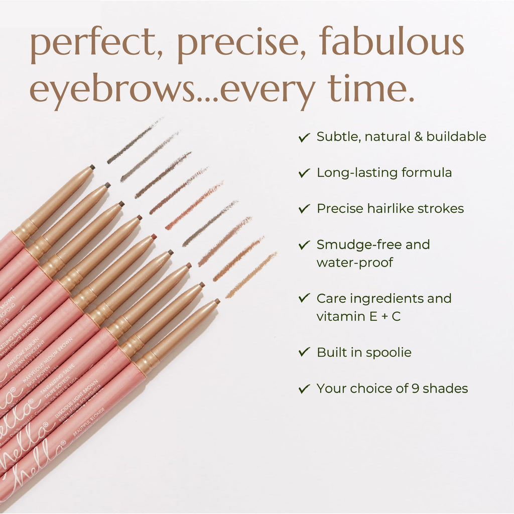 Chella Eyebrow Pencil – Easy-to-Use Brow Definer for Shaping, Filling & Blending – Long-Wear Light brown Eyebrow Pencils for Women with Precise Tip (Light Brown) - TrustMedUSA