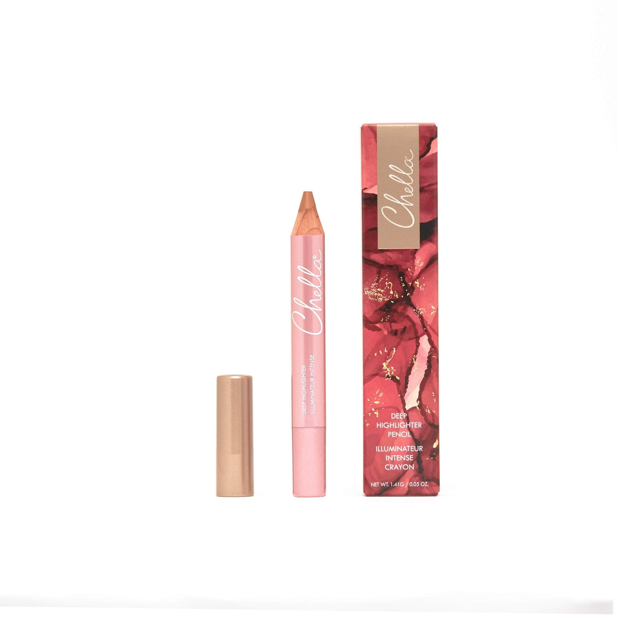 Chella Highlighter Makeup Pencil - Vegan, Cruelty Free, Paraben Free, Gluten Free - Use as a Highlighter, Concealer and Under Eye Liner (Deep Matte) - TrustMedUSA