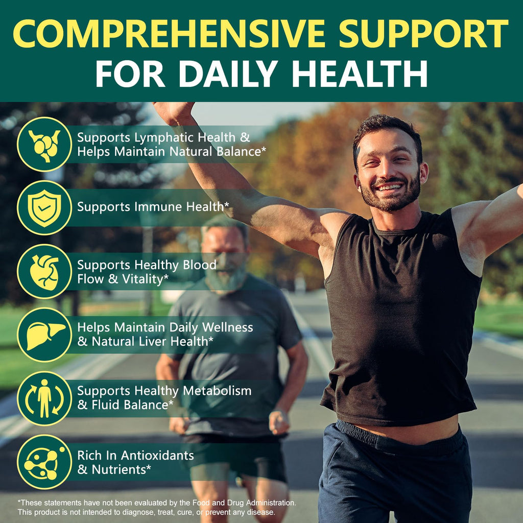 chenyayun Lymphatic Drainage Supplements, 240 Softfels, 21-in-1 Natural Herbal Blends with Echinacea, Dandelion, Burdock Root for Lymph System, Immune Support, Cleanse, Less Swelling/Bloating - TrustMedUSA
