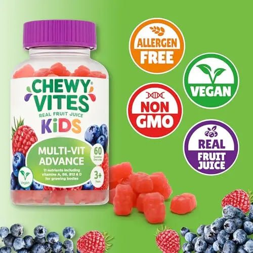 Chewy Vites Kids Multivitamin Advance 60 Gummy Vitamins | 11 Essential Nutrients - TrustMedUSA