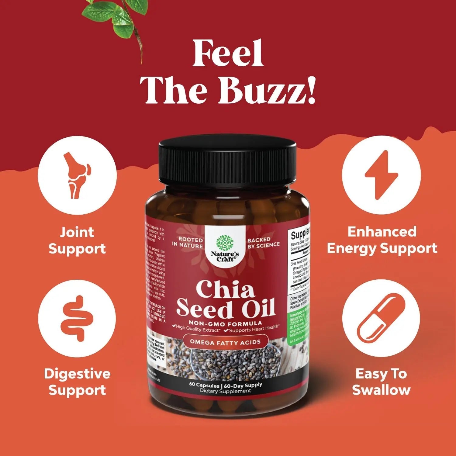 Chia Seed Oil Supplement for Weight Loss and Energy Natural Superfood Protein Metabolis - TrustMedUSA