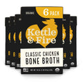Chicken Bone Broth Soup by Kettle and Fire, Pack of 6, Keto Diet, Paleo Friendly, Whole 30 Approved, Gluten Free, with Collagen, 10g of protein, 16.9 Ounce (Pack of 6) - Maple Wellness Supplements