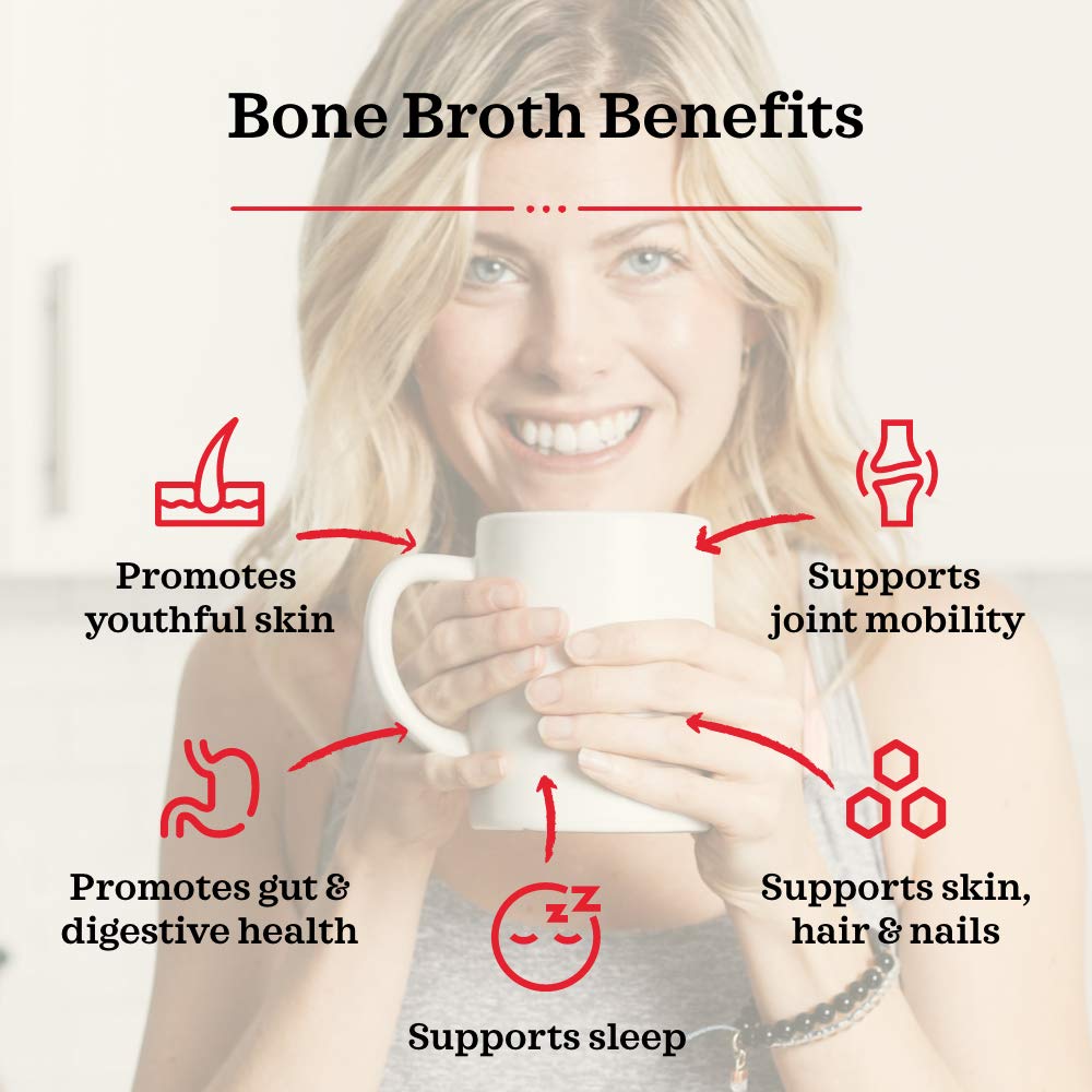 Chicken Bone Broth Soup by Kettle and Fire, Pack of 6, Keto Diet, Paleo Friendly, Whole 30 Approved, Gluten Free, with Collagen, 10g of protein, 16.9 Ounce (Pack of 6) - Maple Wellness Supplements