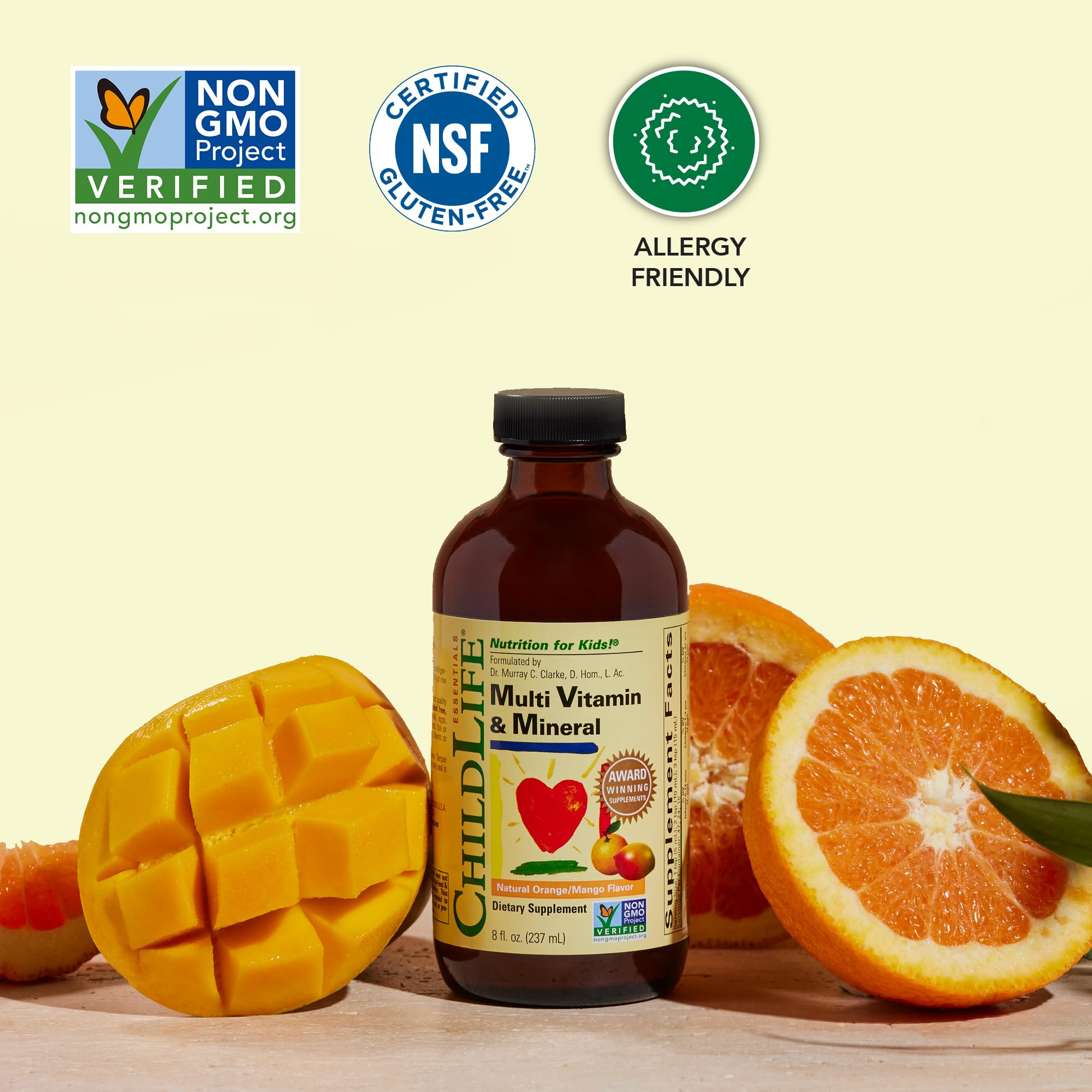 CHILDLIFE ESSENTIALS Kids Multivitamin & Mineral - Kids Vitamins, Liquid Multivitamin for Kids, Toddler Multivitamins, Liquid Vitamins, Baby Multivitamin - Natural Orange & Mango, 8 Fl Oz (Pack of 2) - TrustMedUSA