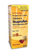 Children's Ibuprofen Oral Suspension 100 mg per 5 mL, 4 Fl Oz, Pain Reliever and Fever Reducer for Ages 2-11 Years, Dye-Free, Berry Flavor - TrustMedUSA