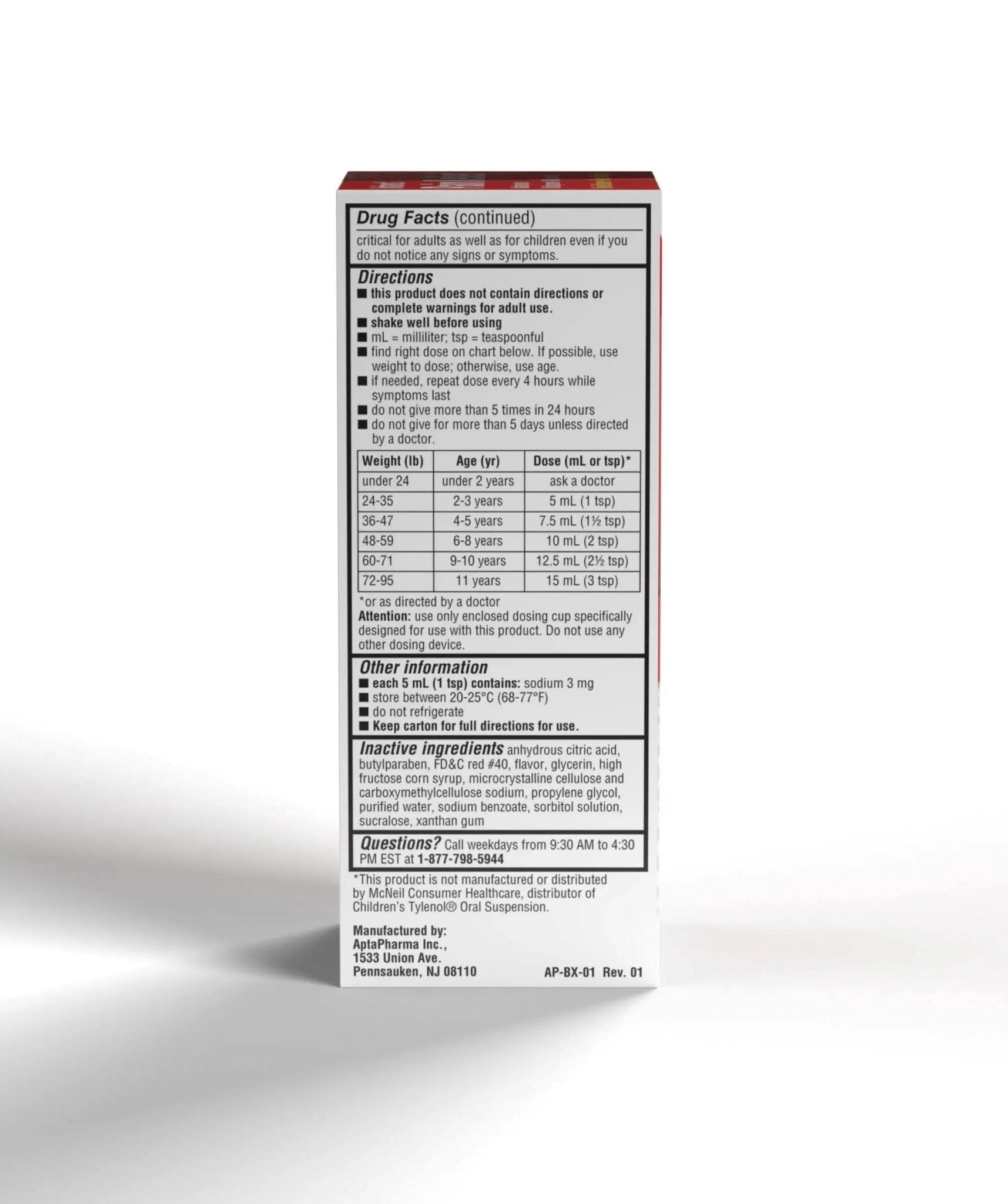 Children's Pain & Fever Acetaminophen Oral Suspension - TrustMedUSA