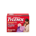 Children's Tylenol Chewables with 160 mg Acetaminophen, Pain Reliever & Fever Reducer for Kids' Cold + Flu Symptoms, Headache, Sore Throat & Toothache, Aspirin-Free, Grape Flavor, 24 ct - TrustMedUSA
