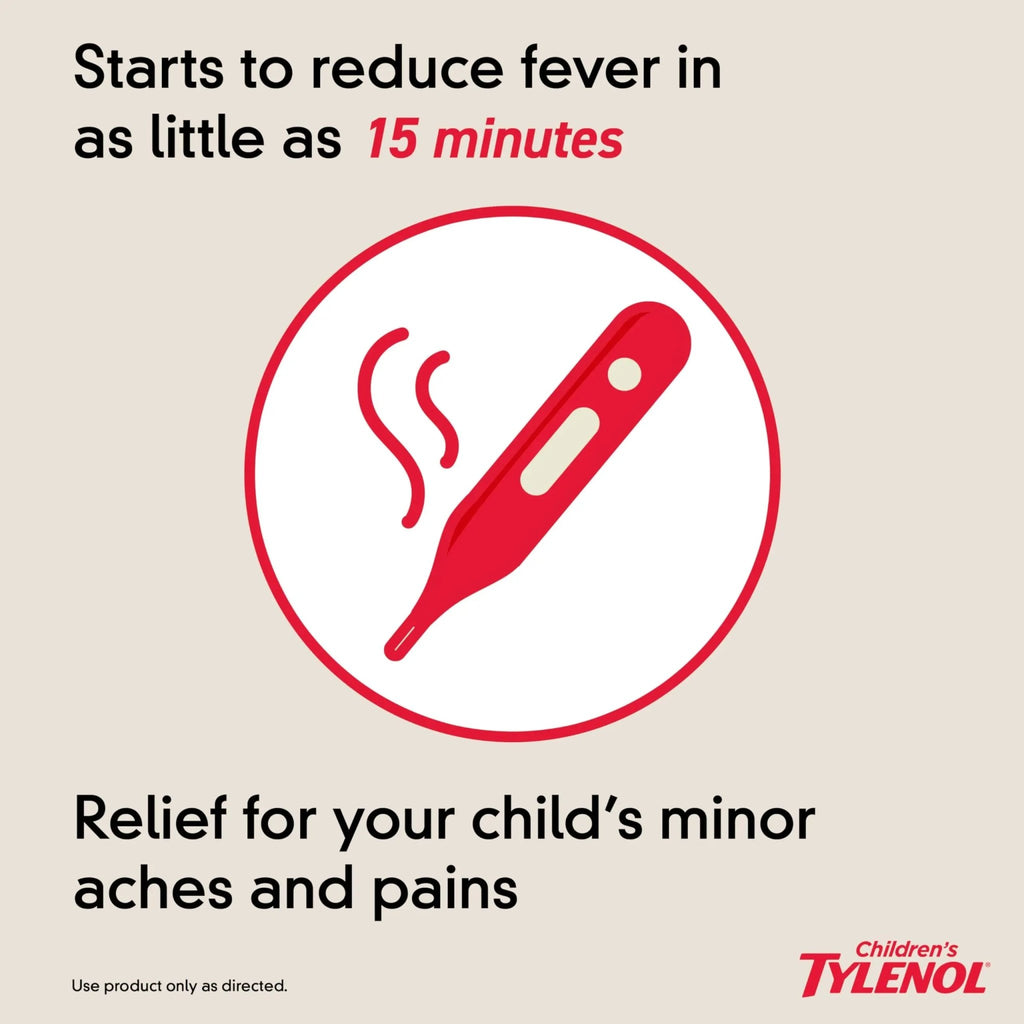 Children's Tylenol Dissolve Packs for Pain Relief, Fever Medication, 160 mg Acetaminophen, Dye Free, Kids' Powder Packets for Cold & Flu Symptom Relief; Wild Berry Flavor, 30 ct.; Pack of 1 - TrustMedUSA
