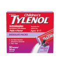 Children's Tylenol Dissolve Packs for Pain Relief, Fever Medication, 160 mg Acetaminophen, Dye Free, Kids' Powder Packets for Cold & Flu Symptom Relief; Wild Berry Flavor, 30 ct.; Pack of 1 - TrustMedUSA