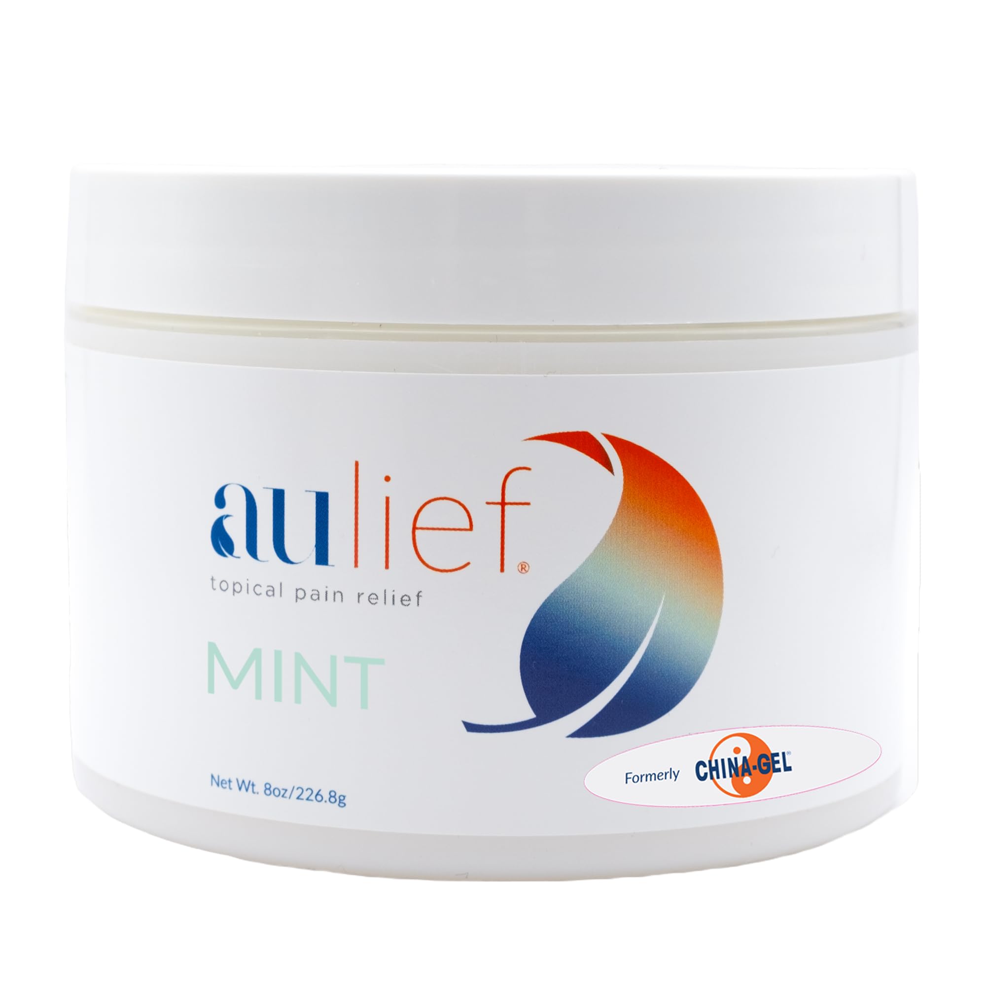 China-Gel Aulief Pain Relief Cream Arthritis & Muscle Rub for Sore Muscles & Joint Pain, Neck, Knee & Back Aches, Premium Mint Green Topical Gel, 8 oz Jar - TrustMedUSA