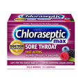 Chloraseptic Max Strength Sore Throat Relief Lozenges, Wild Berry, Drops with Liquid Center to Numb Sore Throat, 15 Count - Maple Wellness Supplements