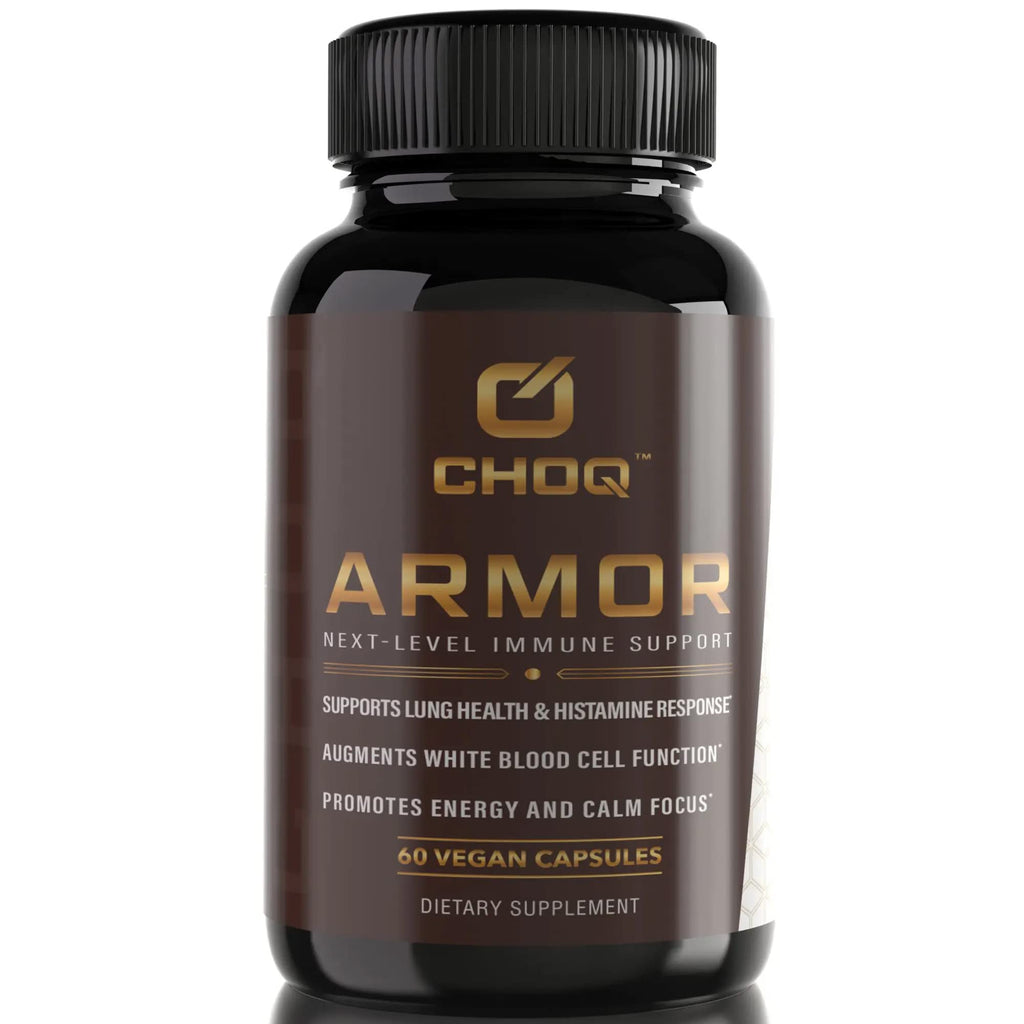CHOQ Armor - Vegan Capsules - Professional-Grade Immune Defense - 20x Absorption Quercetin Phytosome - Andrographis - Astragalus - Supports Healthy Histamine Levels - TrustMedUSA