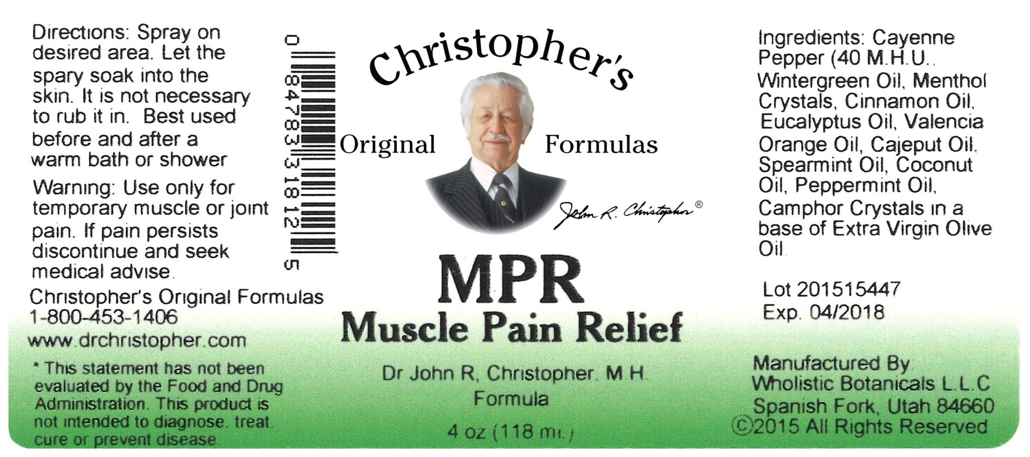 Christopher's Muscle Pain Relief - 4 fl oz - TrustMedUSA